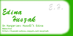 edina huszak business card